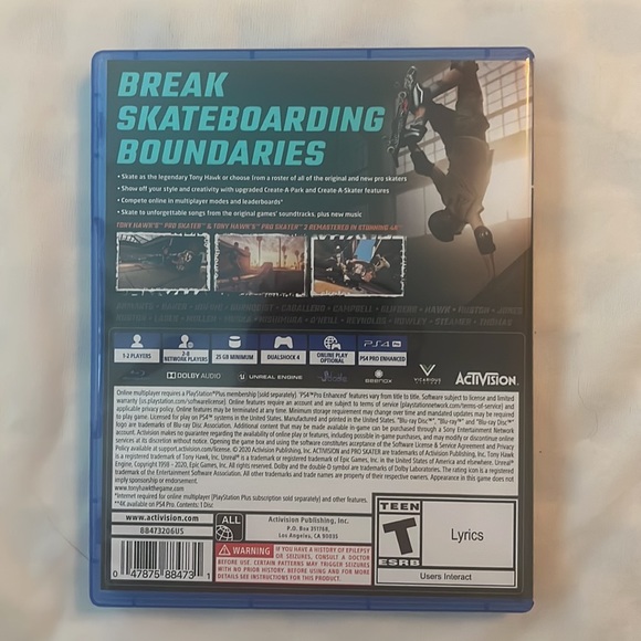 Tony, hawk pro skater 1 +2 for PlayStation 4/5 - Picture 2 of 3